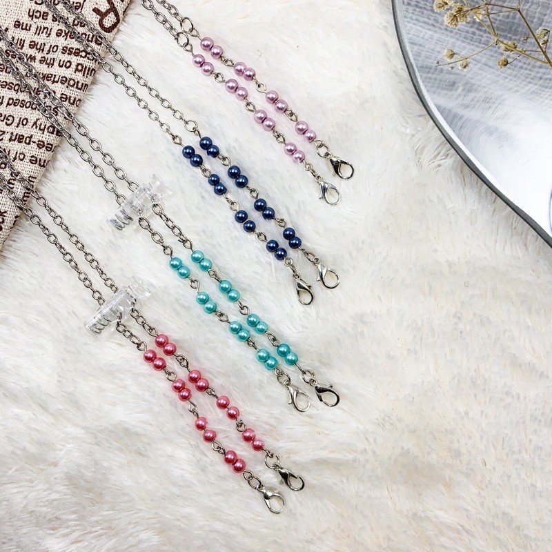 Strap Masker with Stopper/ Strap Masker 2in1 konektor masker hijab tali rantai