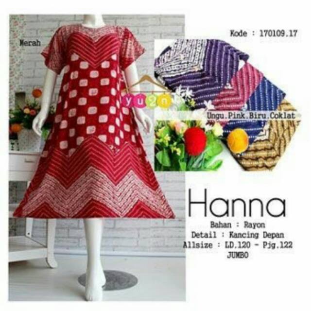 Daster jumbo hana grosir baju tidur pakaian murah katun adem daster bali