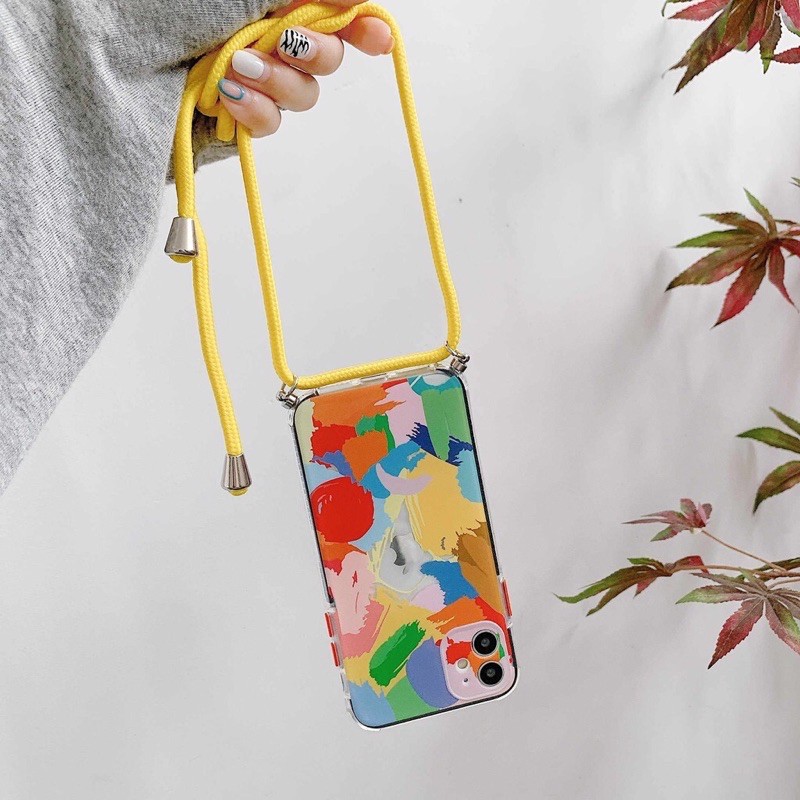 Casing iphone tali sling/ lanyard/ selempang, iphone case 7, 8, X, XR, Iphone 11, iphone 12