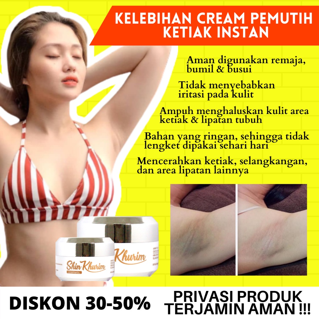 CREAM PEMUTIH KETIAK DAN SELANGKANGAN KRIM SHINKURIM 15gr PENCERAH LIPATAN TUBUH ORIGINAL BPOM