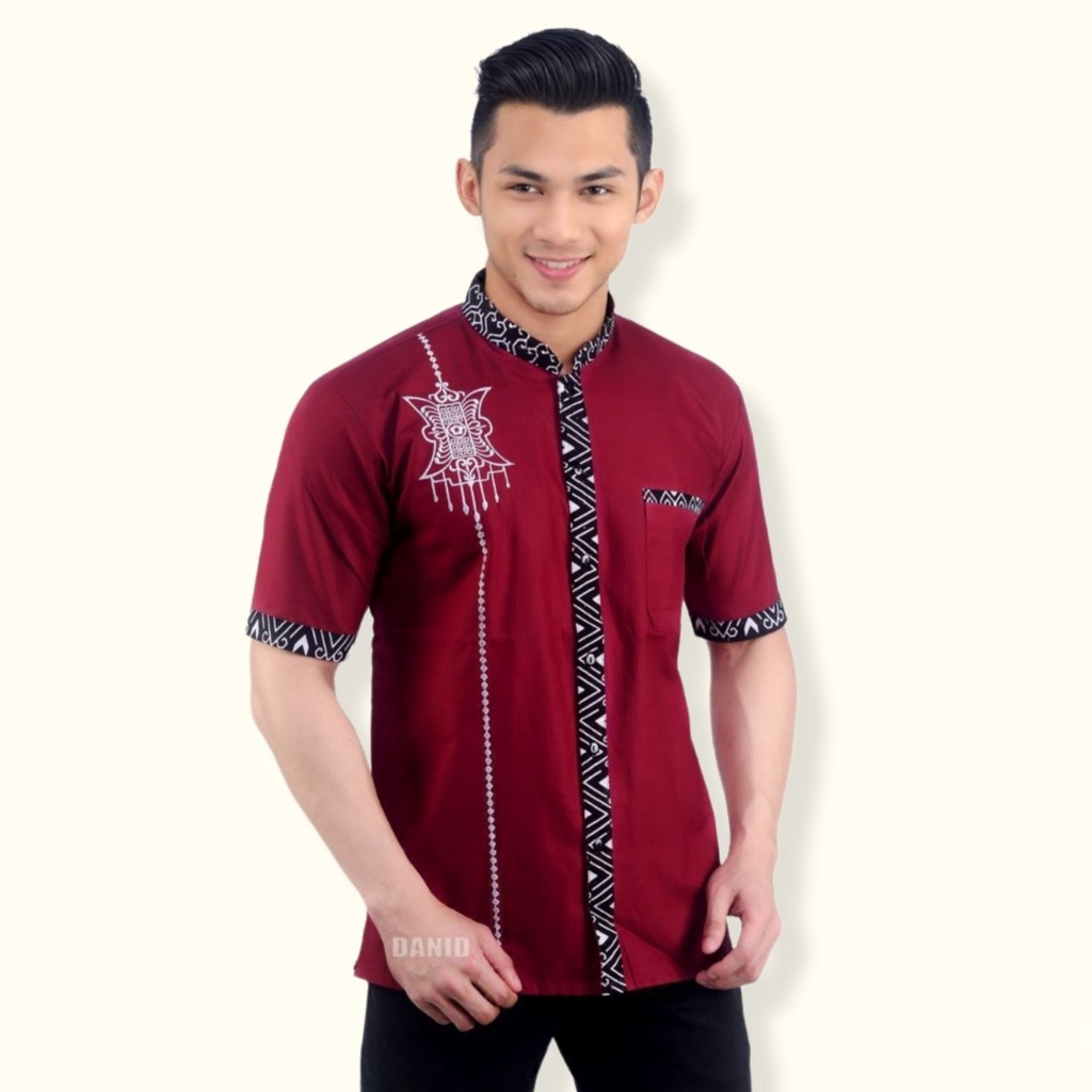 [PASARTURI] Baju Koko Bordir Batik Pria Dewasa Lengan Panjang | Koko Dewasa Pria | Koko Batik