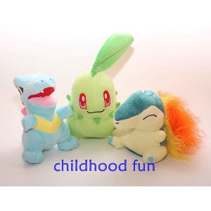 Dijual  Boneka Cyndaquil Boneka Totodile Boneka Chikorita Pokeball Pikachu  Berkualitas