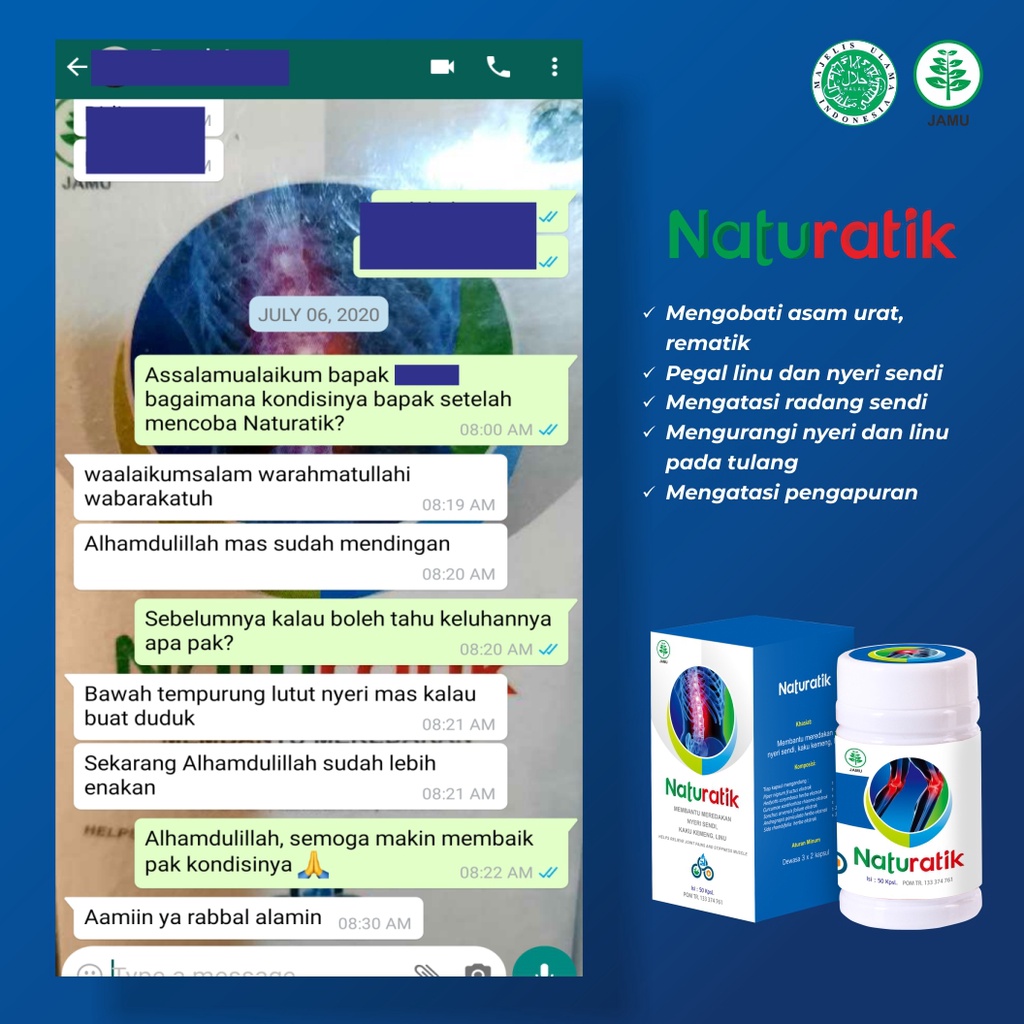 NATURATIK Obat Asam Urat, Nyeri Sendi, Rematik, Kolesterol, Pegal Linu, Persendian dan Encok Original Asli Naturafit Obat Herbal  Kesemutan Sakit Pinggang Kaki Tangan Radang Sendi Arthritis Mengurangi Rasa Nyeri Linu Tulang Mengatasi Pengapuran Sendi