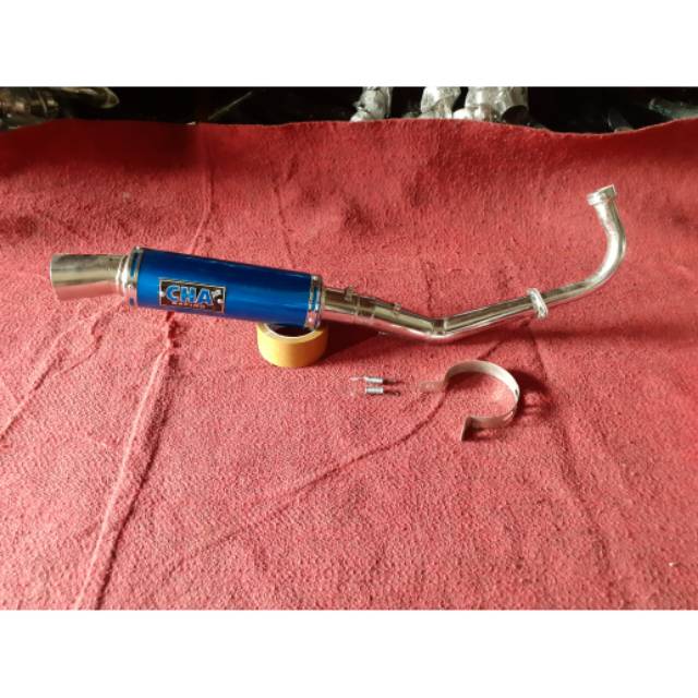 Knalpot racing CHA biru mio sporty mio soul
