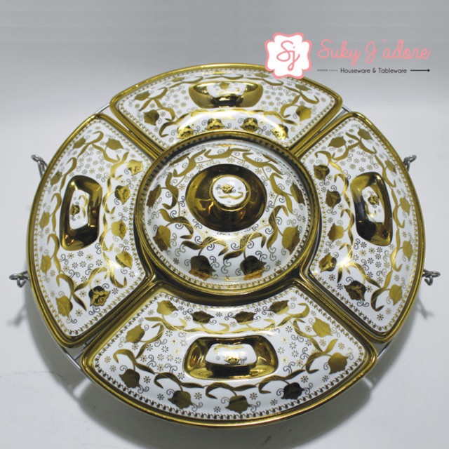 [MONALISA] PRASMANAN BULAT KERAMIK 19” BUNGA TULIP