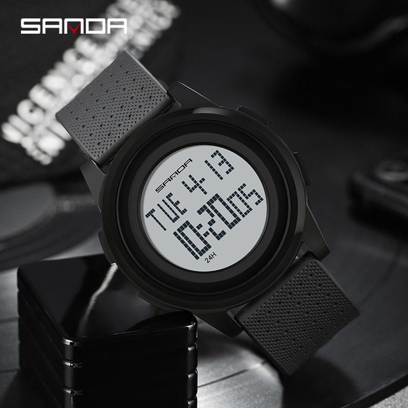 SANDA 337 Jam Tangan Pria Digital Shockproof Tali Rubber Anti air WATCHKITE WKOS