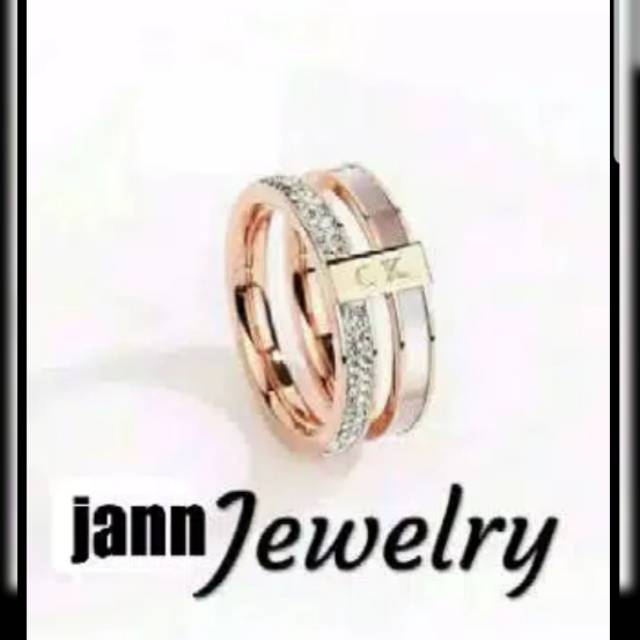 100% cincin titanium asli anti karat uk 6-7-8