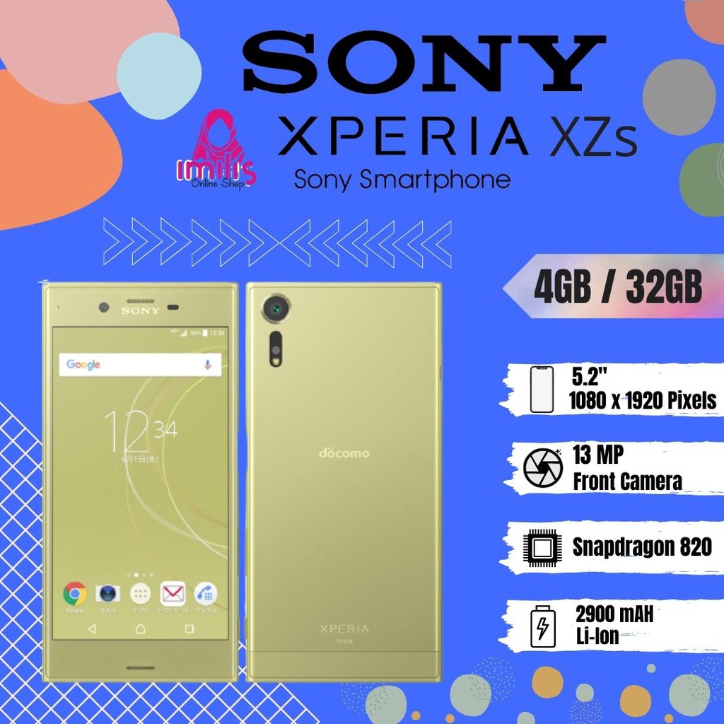 Sony Xperia XZs (docomo), Second Original, Hp Gaming 4G LTE, RAM 4GB, Internal 32GB, Bergaransi