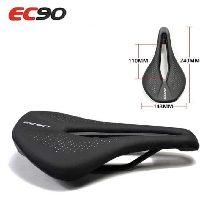 Sadel Sepeda Carbon Fiber Ultralight EC90 Bike Saddle Leather