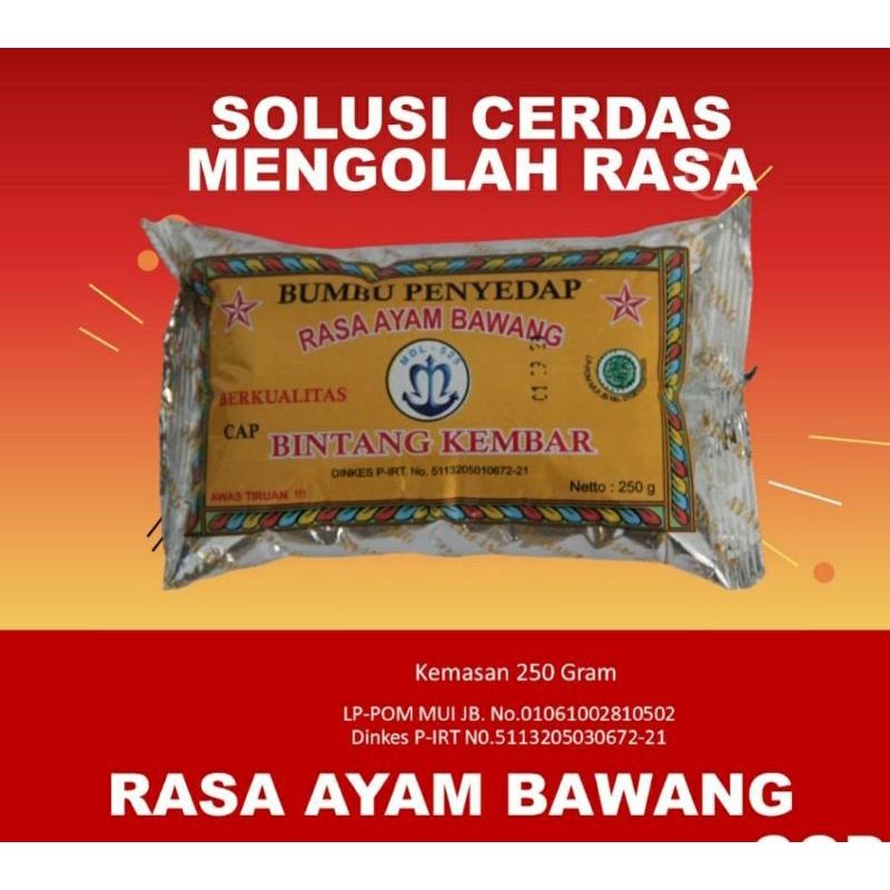

BUMBU MASAK / BUMBU TABUR ATOM BINTANG / ATOM BINTANG KEMBAR / ATOOM ayam bawang 250grm
