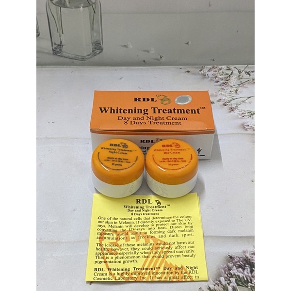[ 1 SET ] CREAM RDL DAY &amp; NIGHT 8 DAYS WHITENING TREATMENT / CREAM RDL