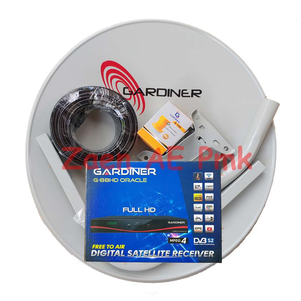 Antena Parabola Mini & Receiver Rekomendasi Ninmedia Lengkap Pasang