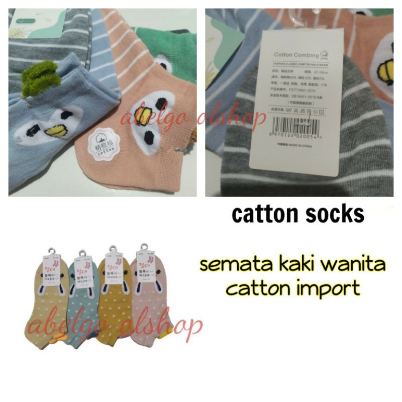 catton ladies socks/kaos kaki wanita semata kaki import