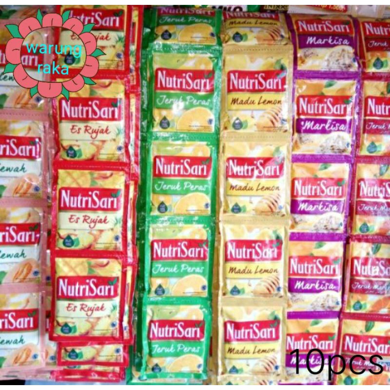 

nutrisari aneka rasa,,1 renteng isi 10 sachet