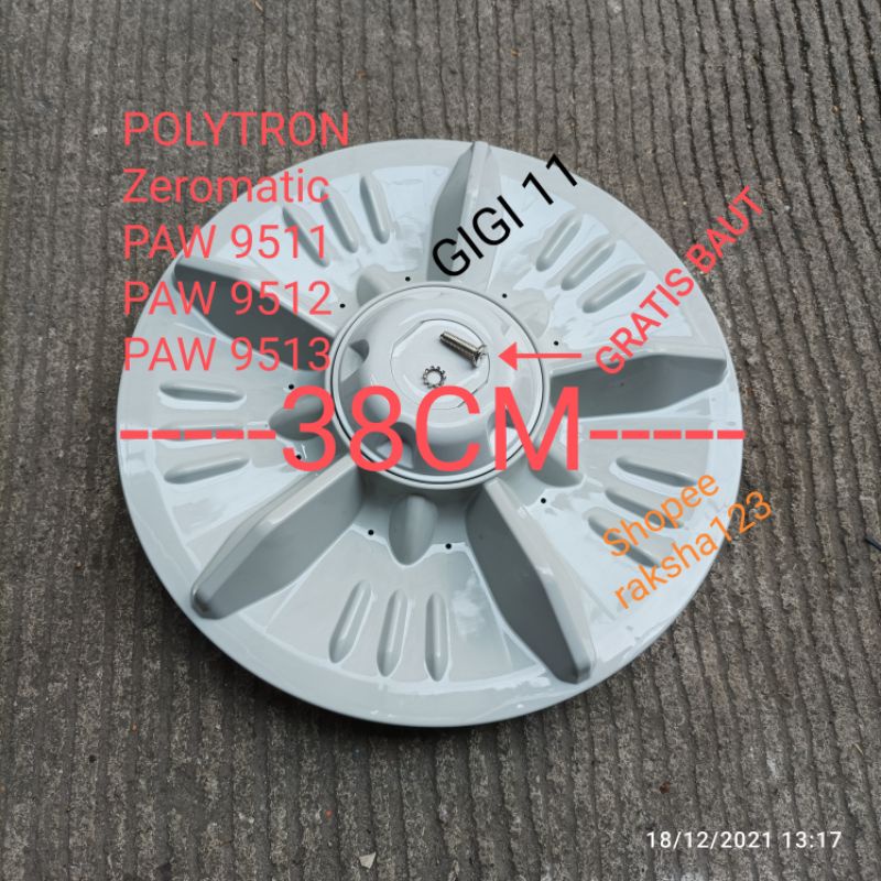 PULSATOR MESIN CUCI POLYTRON ZEROMATIC PAW 9511 9512 9513 95511 GIGI 11 DIAMETER 38CM