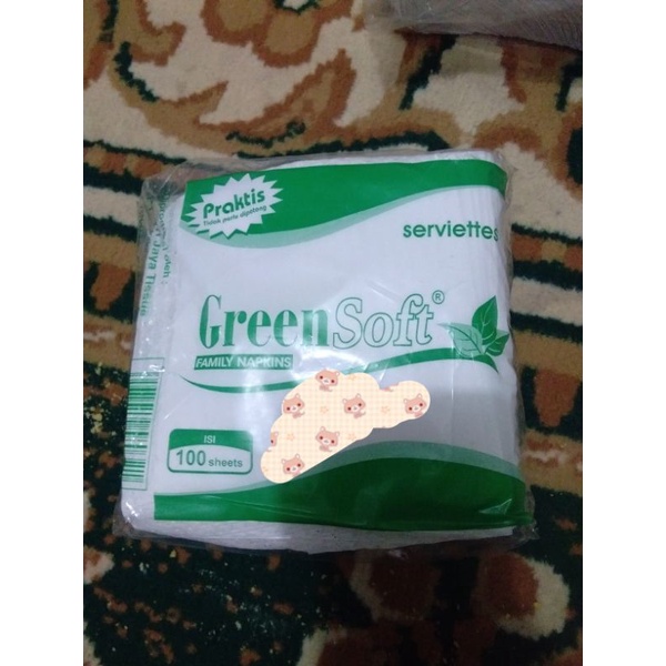 tisu napkin green soft