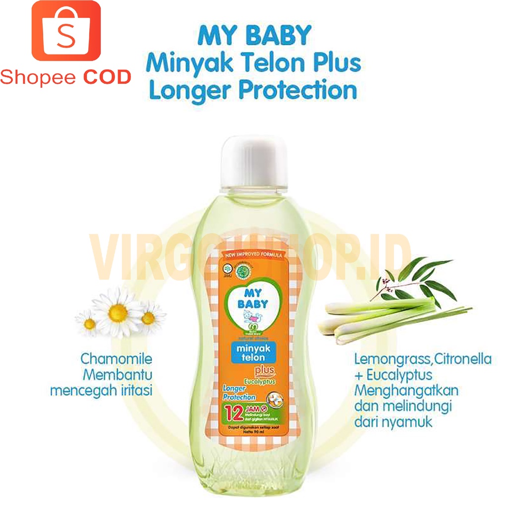 My Baby Minyak Telon Plus Eucalyptus 90ml Longer Protection /