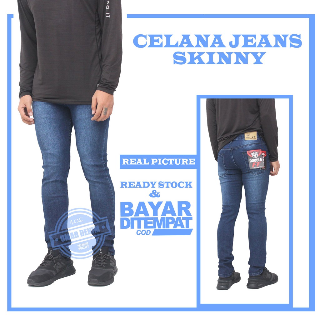 Celana jeans slimfit panjang pria realpick gambar dan bentuk