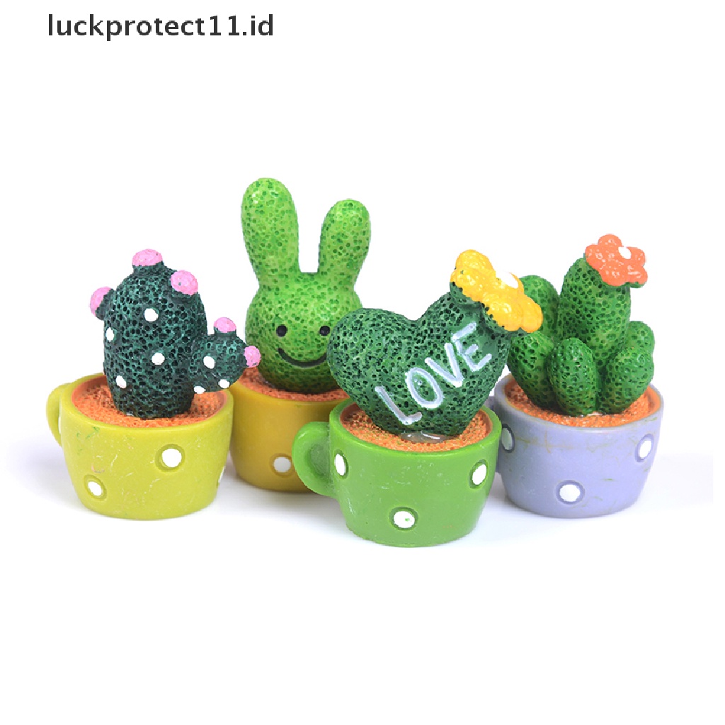 Ornamen Miniatur pot Kaktus Untuk Dekorasi Taman Rumah Boneka