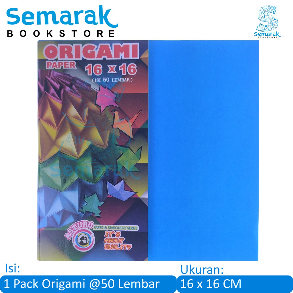 

Kertas Warna Asturo Origami Paper 16 X 16 CM [1 Pack / 50 Lembar]
