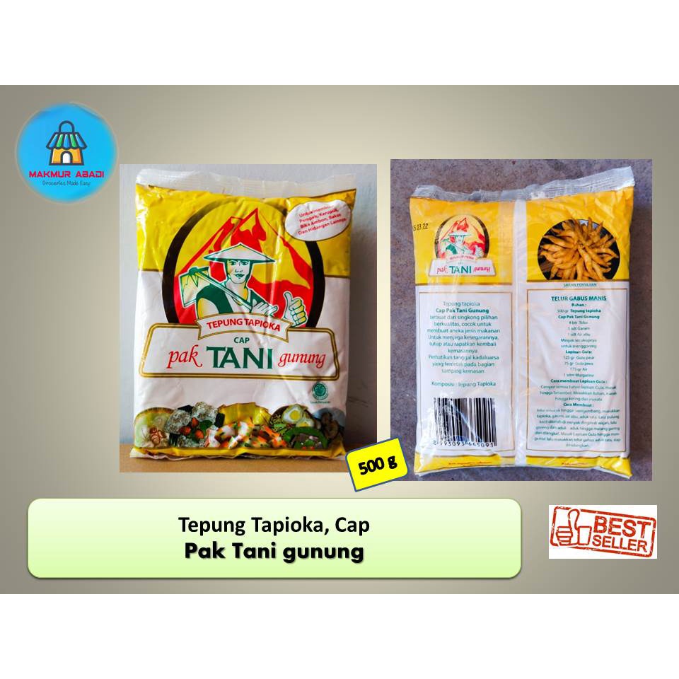 

Tepung Tapioka Cap Pak Tani 500 g || Makmur Abadi Official Store