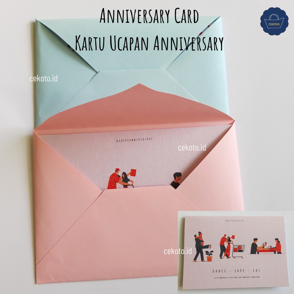 Kartu Ucapan Selamat Anniversary / Happy Anniversary Card / Ulang Tahun Pernikahan - AC1