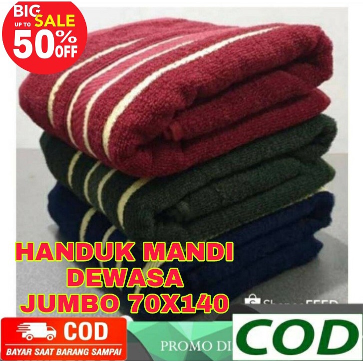 Paket hemat isi 2 Handuk mandi dewasa jumbo 70x140 handuk mandi cepat menyerap air terlengkap termurah