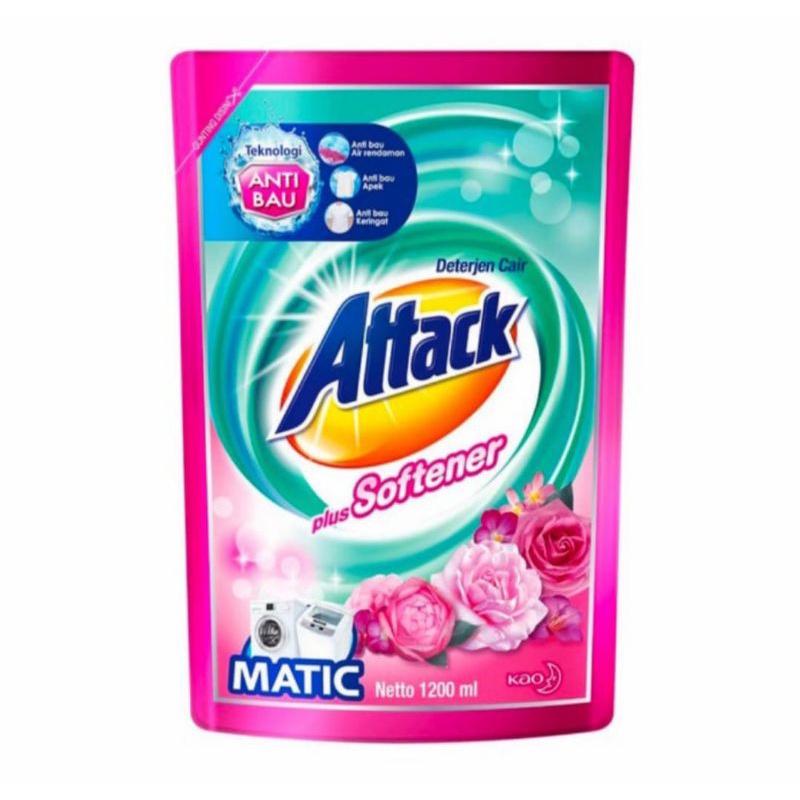 Attack cair plus softerner liquid 1200ml matic