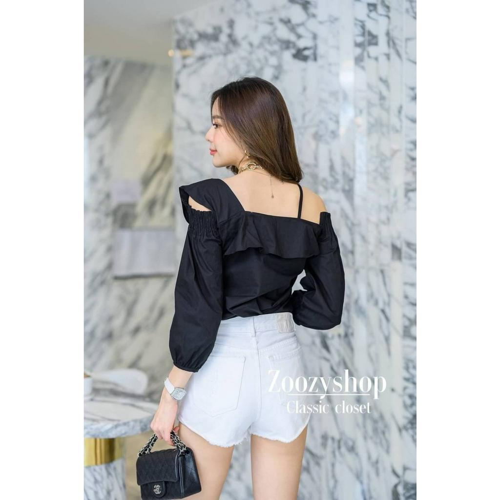 ATASAN ZOOZY MOTIF RUFFLE FASHION WANITA IMPORT BANGKOK CODE 55