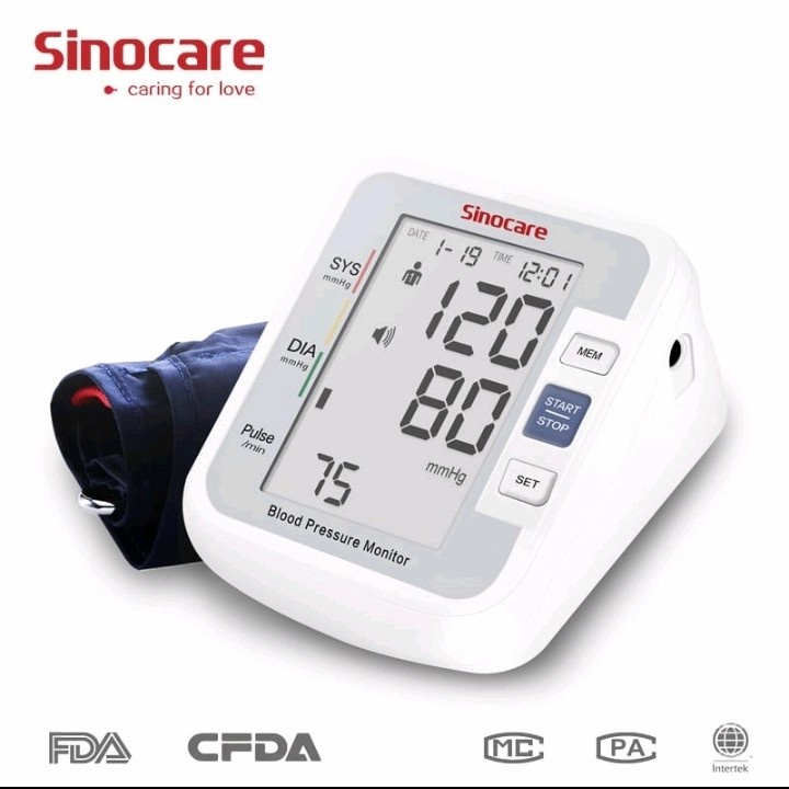 Tensimeter Digital Sinocare Sinoheart BA-801 | Tensi / Alat Cek Tekanan Darah Otomatis BA801