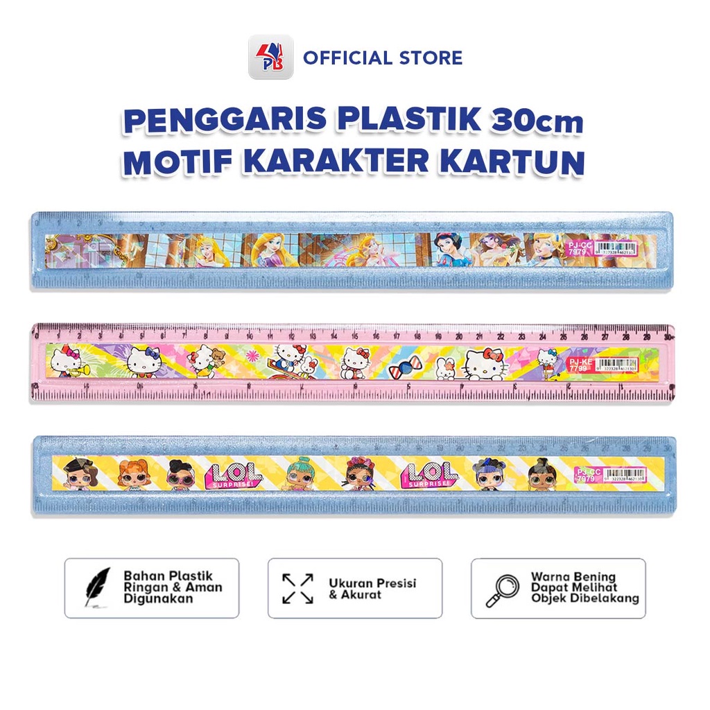 

Penggaris 30 CM Karakter Kartun Lucu Bervariasi Bahan Plastik / PB EDUKASI ANAK - PBNB