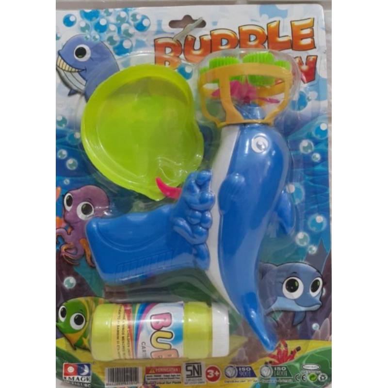 Bubble Gun Dolphin - mainan buble tembakan pistol -lumba tembak gelembung sabun - Mainan anak Balita