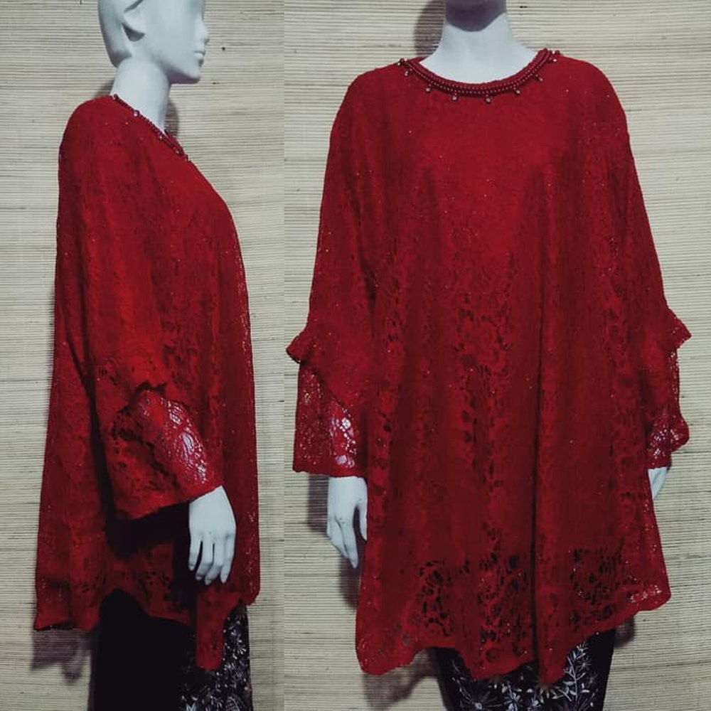 Promo Tunik brokat jumbo kebaya big size kebaya pesta jumbo dress big size Murah
