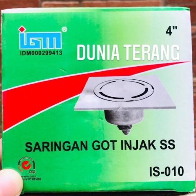 Saringan Got Injak SS IGM 4&quot; Kotak Stainless Steel Anti Kecoak Anti Banjir - Floor Drain 4 in