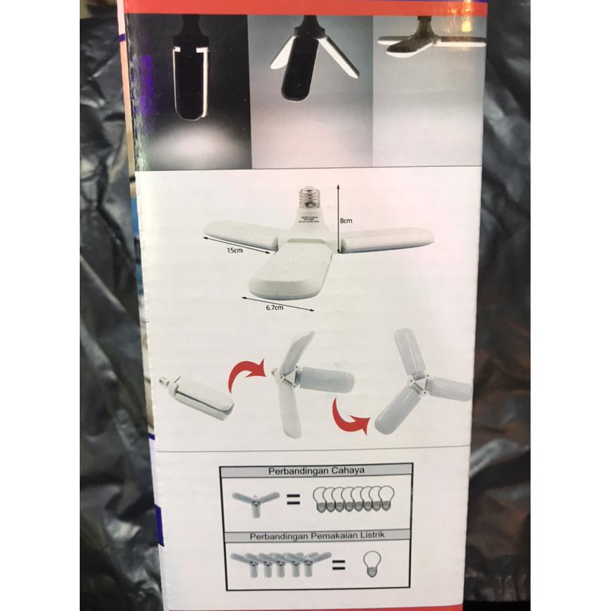 hlt7 lampu led model kipas 45w mitsuyama ms-9045 / emergency led 3aw4