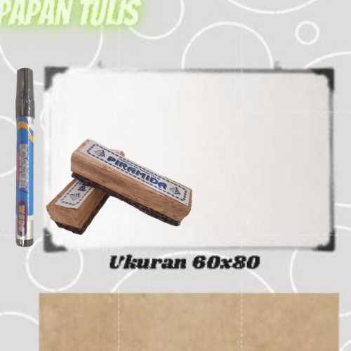 

PAPAN TULIS/WHITE BOARD DUA SISI SPIDOL DAN KAPUR 60 X 80 CM