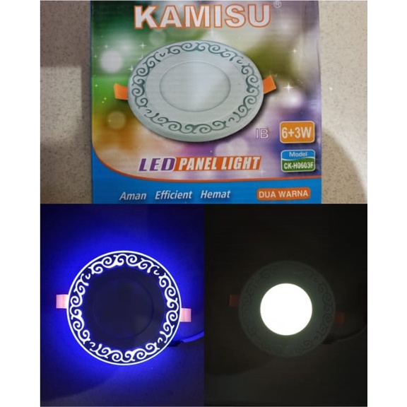 DOWNLIGHT LED KAMISU 6+3 WATT 2 CAHAYA MOTIF BATIK