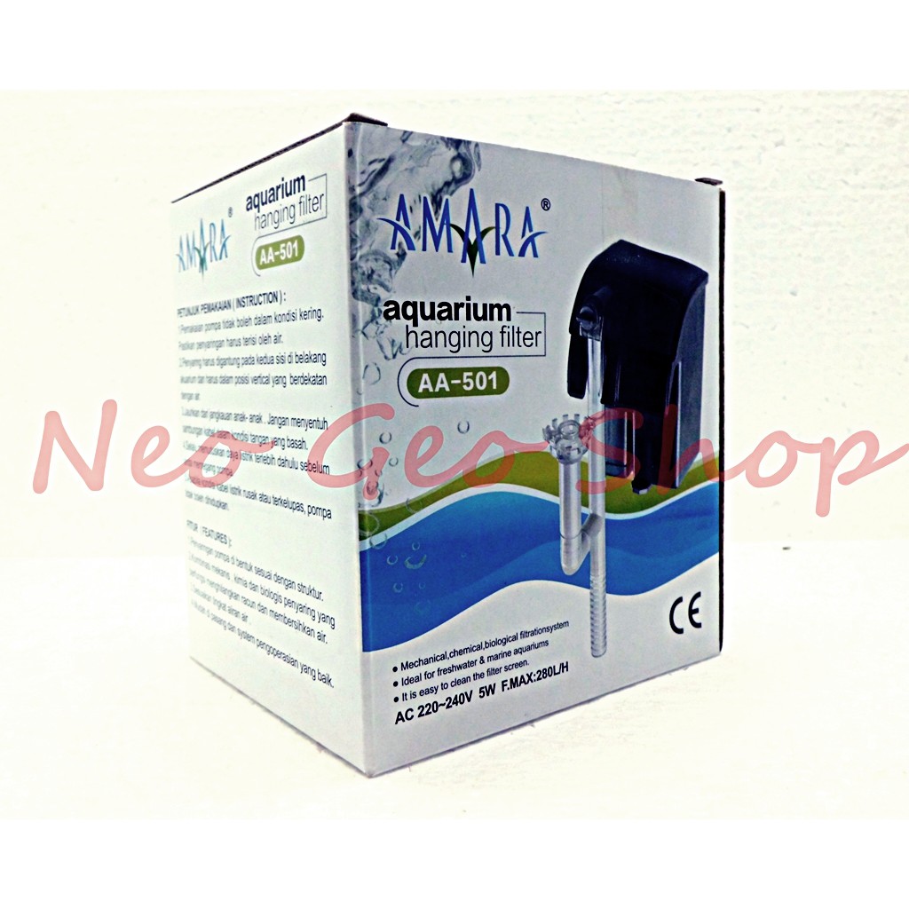 amara  AA 501  hanging filter gantung hang on aquarium aquascape murah