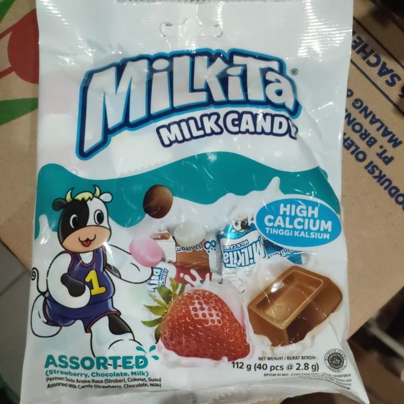 milkita isi 40 pcs milk candy assorted tinggi kalsium