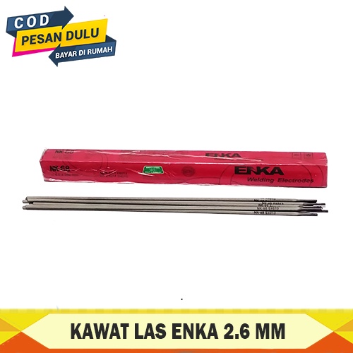 Jual KAWAT LAS ENKA 2.6 X 350 MM KEMASAN 1 KG | Shopee Indonesia