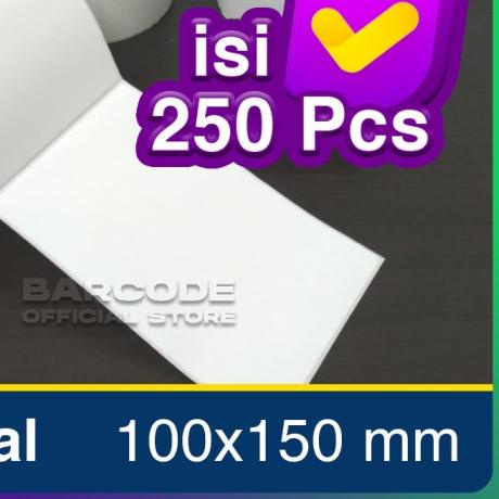 

☄ LABEL BARE 100 X 150 KERTAS STICKER THERMAL 100x150 mm (250 pcs) ➱