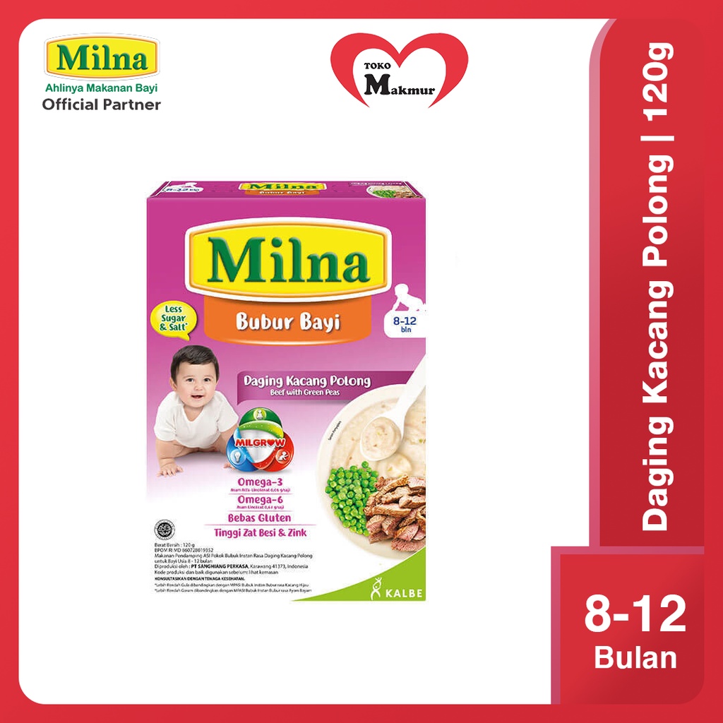 Milna Bubur 8+ 120 Gram / Toko Makmur Online