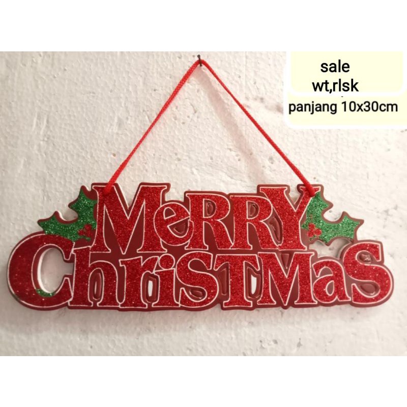 Asesoris pohon natal, gantungan pintu (43cm x13cm) Medan