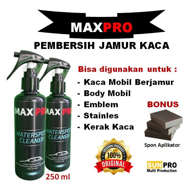 Pembersih kaca mobil efek daun talas berjamur purewax glass cleaner zerone anti jamur buram cling
