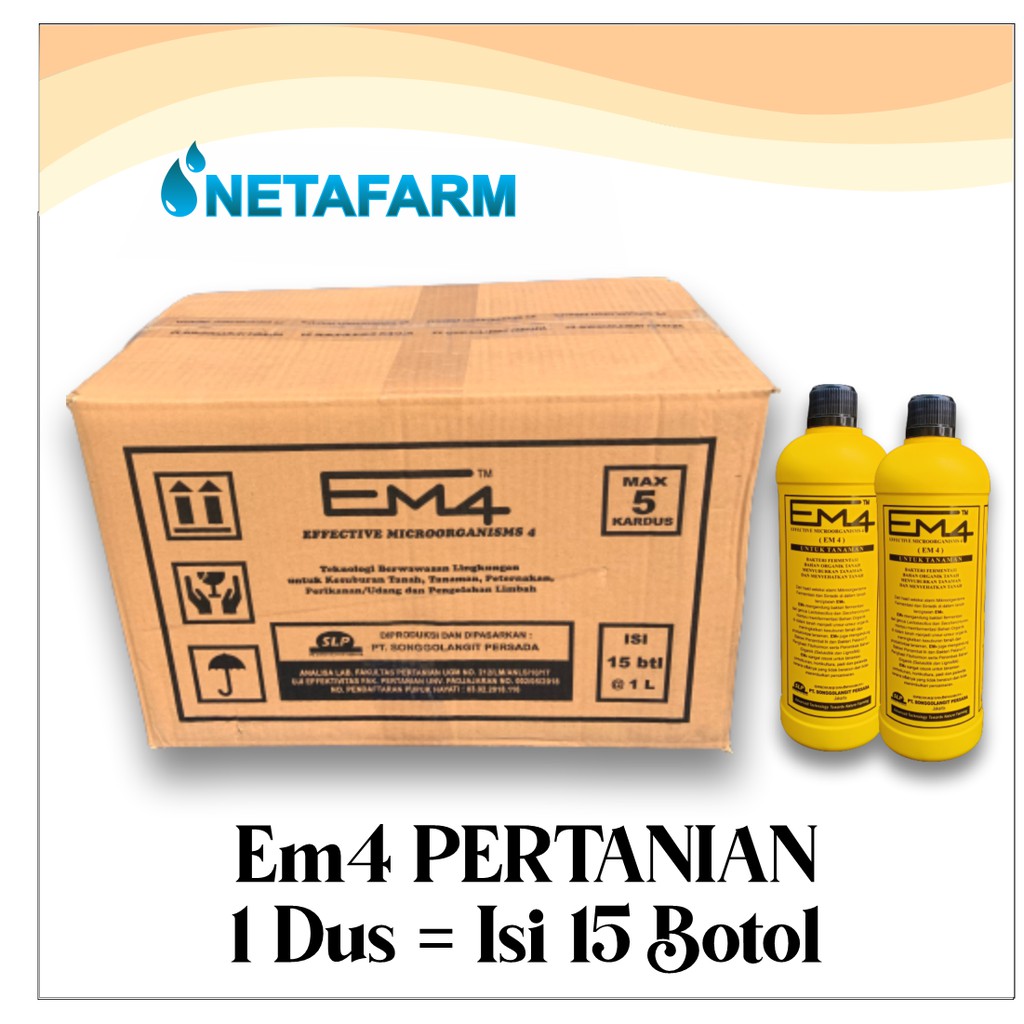 EM4 Tanaman Pertanian 1 liter - 1 Kardus ( Isi 15 Botol )