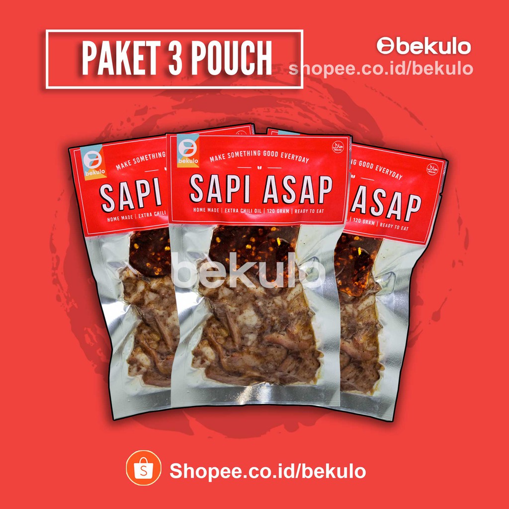 

Sapi Asap Frozen BEKULO Paket 3 Pouch