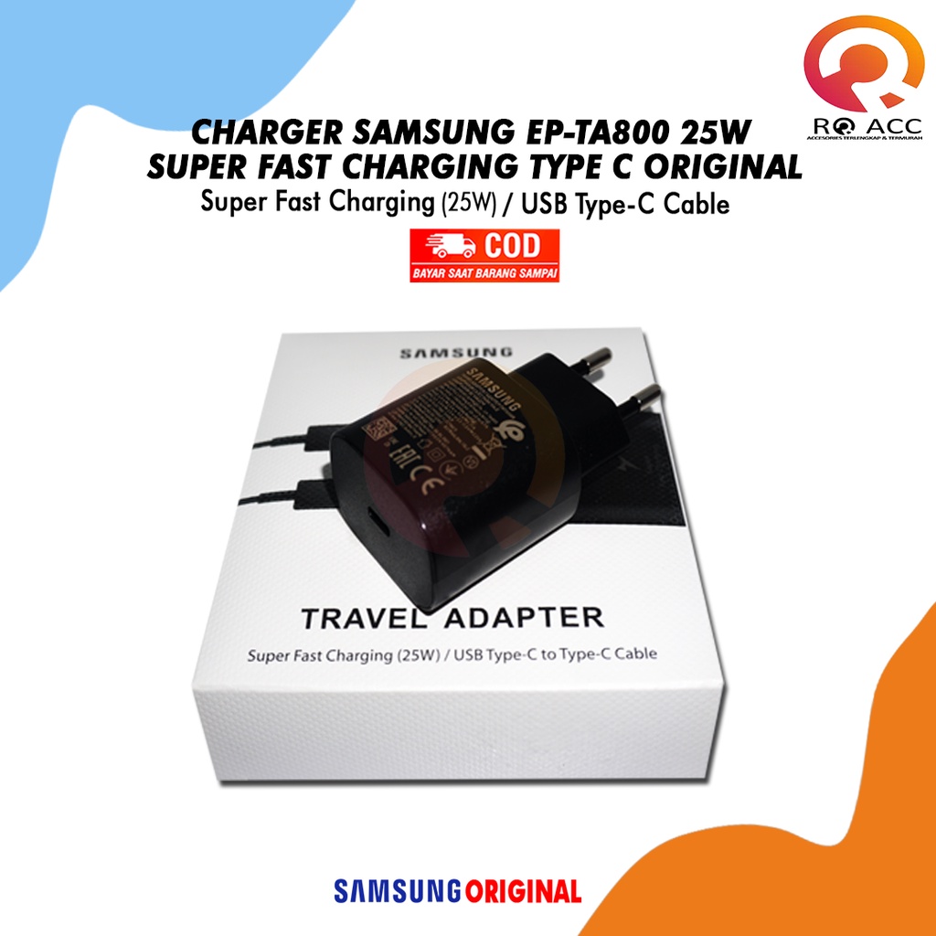 [RO ACC]CHARGER SAMSUNG EP-TA800 25W SUPER FAST CHARGING TYPE C ORIGINAL