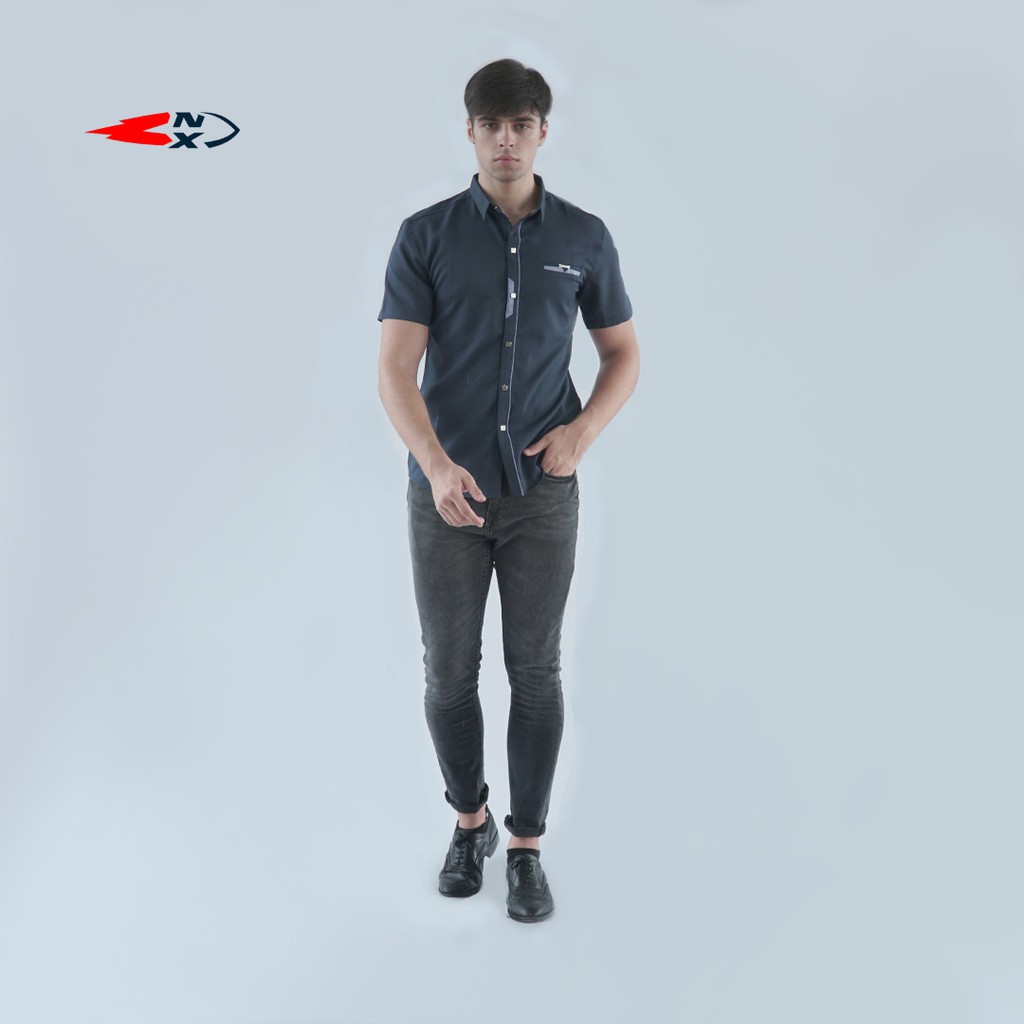 NXNITROX KEMEJA PRIA KATUN (Stretch) 5629