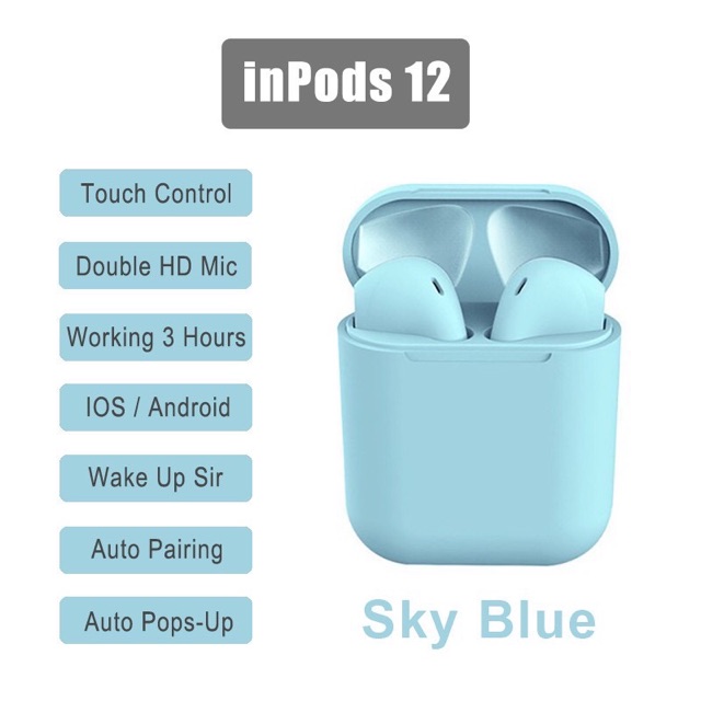 Inpods makaron i12 headset bluetooth wireless inpods 12