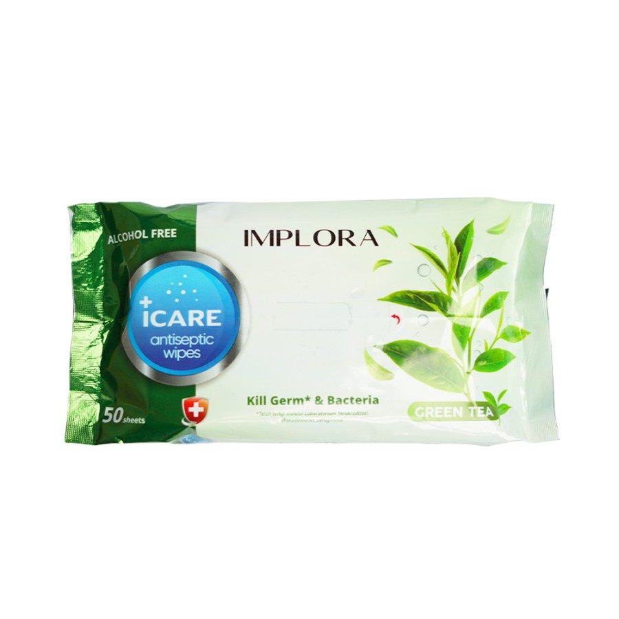 IMPLORA TISSUE BASAH GREEN TEA HIJAU 50s